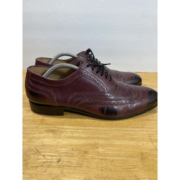 DAPPER SHOES CO. Genuine Leather Handcrafted Classic Burgundy Loafer Sz 9 - Picture 1 of 11